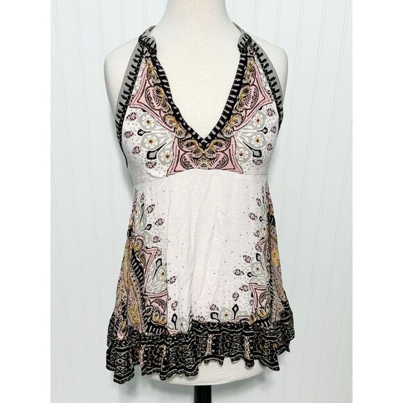 Free People‎ Women's Steal The Sun Printed Tunic Top Multi Small - Picture 1 of 11